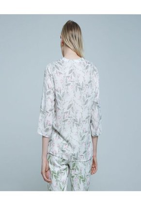 Blusa Para Mujer Manga 3/4 Color Verde  Marca Ostu #40120931