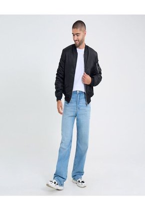 Chaqueta Para Hombre Bomber Color Negro Marca Ostu #60080143