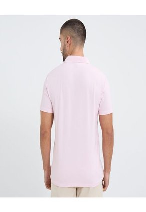 Polo Para Hombre Cuello Tejido Sin Bolsillo Color Rosa Marca Ostu #60110741