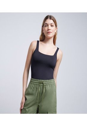 Body Para Mujer Manga Sisa Color Negro Marca Ostu #40200108