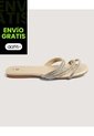Sandalias Brillantes De Tiras  Para Mujer Dorado Ostu de Ostu