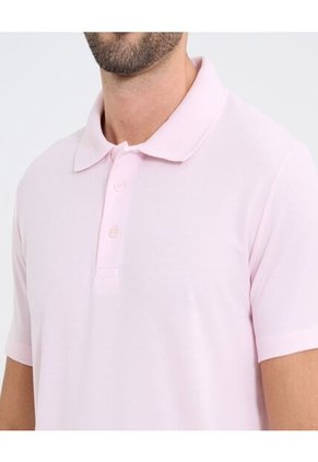 Polo Para Hombre Cuello Tejido Sin Bolsillo Color Rosa Marca Ostu #60110741