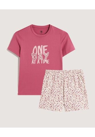 Pijama Infantil Niña M/C P/C Color Rosa Marca Ostu #90040081 Ostu