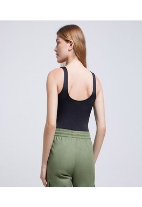 Body Para Mujer Manga Sisa Color Negro Marca Ostu #40200108