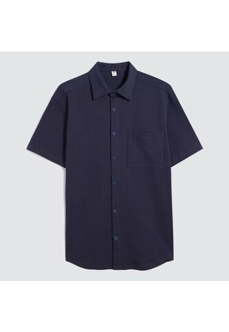 Camisa Para Hombre Manga Corta Con Bolsillo Cuello Casual C Color Azul  Marca Ostu #60010804 Ostu