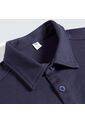 Camisa Para Hombre Manga Corta Con Bolsillo Cuello Casual C Color Azul  Marca Ostu #60010804 de Ostu