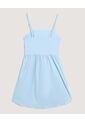 Vestido  Para Mujer M/Sisa Medio Color Celeste Marca Ostu #40170364 de Ostu