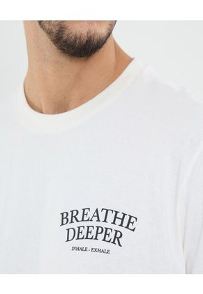 Camiseta Para Hombre Manga Corta Cuello Redondo Color Marfil Marca Ostu #60091644