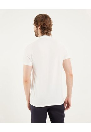 Polo Para Hombre Cuello Mao Sin Bolsillo Color Marfil Marca Ostu #60110779