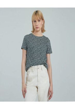 Camiseta Para Mujer Manga Corta Color Verde Marca Ostu #40091856