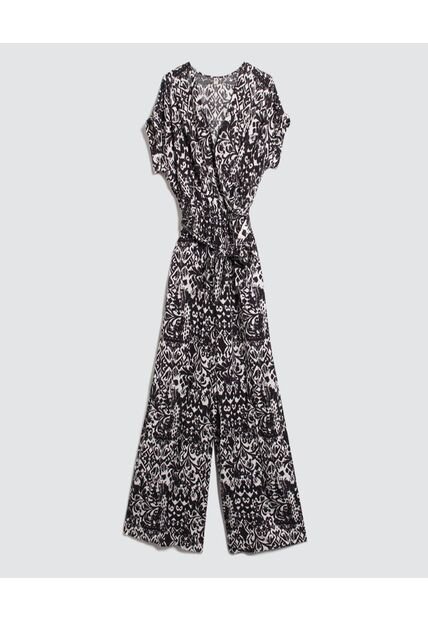 Enterizo Para Mujer Manga Corta Color Negro Marca Ostu #40320102