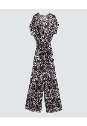 Enterizo Para Mujer Manga Corta Color Negro Marca Ostu #40320102