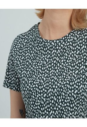 Camiseta Para Mujer Manga Corta Color Verde Marca Ostu #40091856