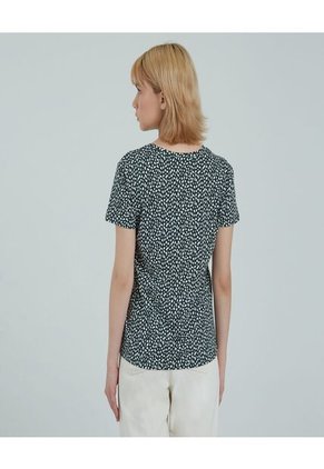 Camiseta Para Mujer Manga Corta Color Verde Marca Ostu #40091856