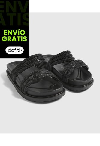 Sandalias Para Mujer  Color Negro Marca Ostu #40690009 Ostu