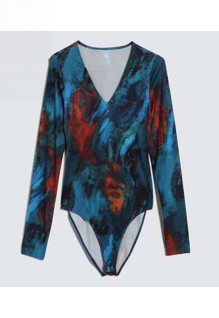 Body Para Mujer Manga Larga Color Azul Marca Ostu #40200135