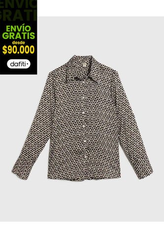 Camisa Para Mujer Manga Larga Color Negro Marca Ostu #40010262 Ostu