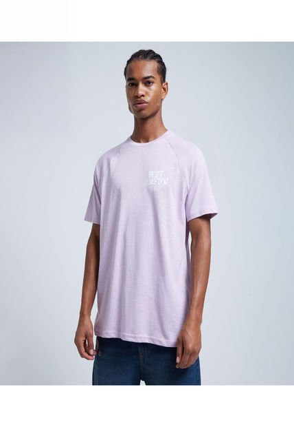 Camiseta Para Hombre Manga Corta Color Lila  Marca Ostu #60091248