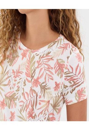 Camiseta Para Mujer Manga Corta Cuello Redondo Color Piel Marca Ostu #40092492