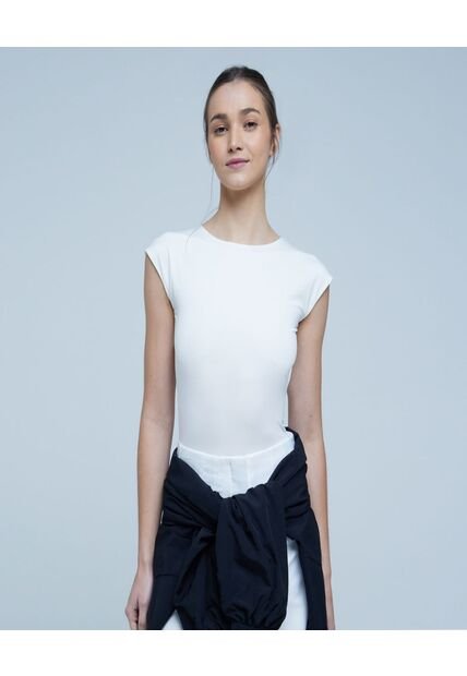 Body Para Mujer Manga Corta Color Blanco Marca Ostu #40200105