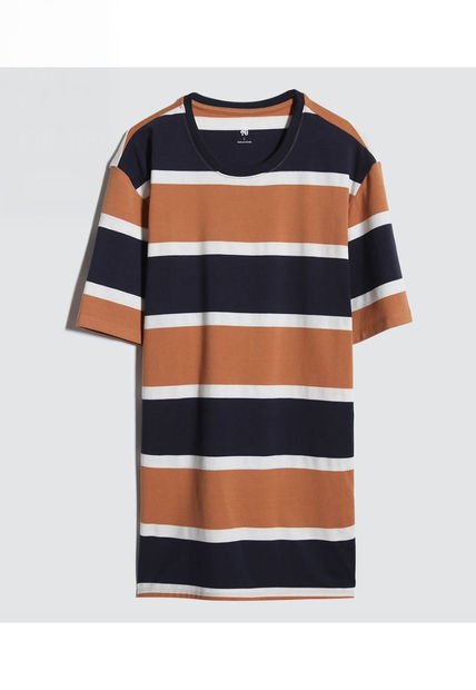 Camiseta Para Hombre Manga Corta Color Camel Marca Ostu #60091232