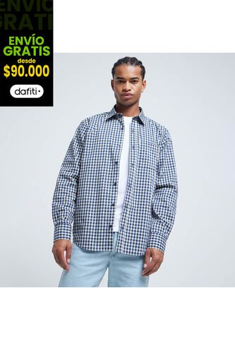 Camisa Para Hombre Manga Larga Con Bolsillo Color Mostaza Marca Ostu #60010668 Ostu