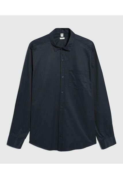 Camisa Para Hombre Manga Larga Con Bolsillo Color Azul  Marca Ostu #60010645