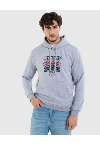 Buzo Para Hombre Hoodie Color Gris  Marca Ostu #60060393 Ostu