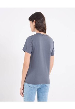 Camiseta  Para Mujer Manga Corta Cuello Redondo Color Gris Marca Ostu #40092751