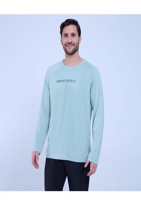 Camiseta Para Hombre Manga Larga Color Verde  Marca Ostu #60091297