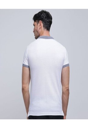 Polo Para Hombre Cuello Tejido Sin Bolsillo Color Blanco Marca Ostu #60110616