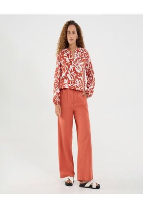 Blusa Para Mujer Manga Larga Color Naranja Marca Ostu #40121174