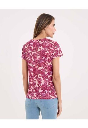 Camiseta Para Mujer Manga Corta Cuello Redondo Color Morado Marca Ostu #40092581
