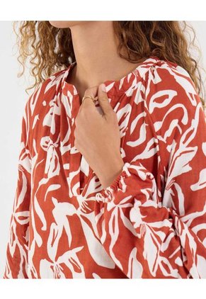 Blusa Para Mujer Manga Larga Color Naranja Marca Ostu #40121174