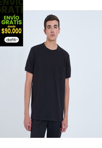 Camiseta Para Hombre Manga Corta Cuello Redondo Color Negro Marca Ostu #60091586 Ostu