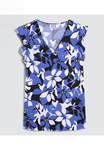 Blusa Para Mujer Manga Sisa Color Azul  Marca Ostu #40120990
