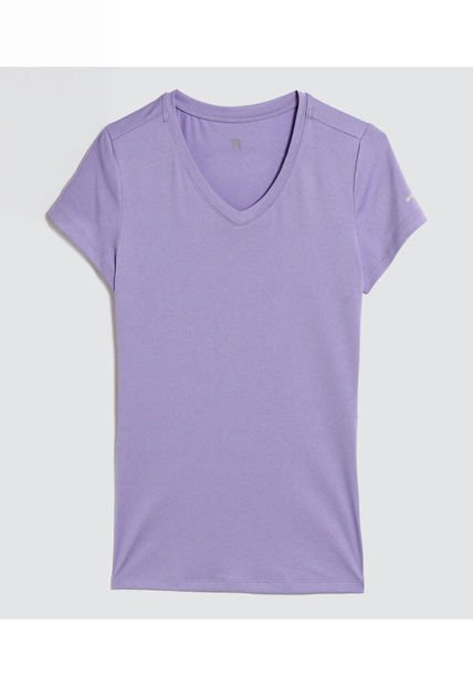 Camiseta Para Mujer Manga Corta Color Morado Marca Ostu #40092074