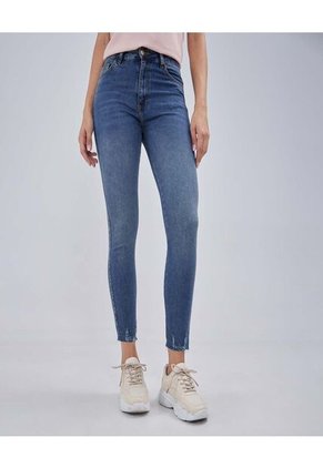 Jean Para Mujer Skinny Color Azul Medio Marca Ostu #40160423