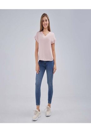 Jean Para Mujer Skinny Color Azul Medio Marca Ostu #40160423