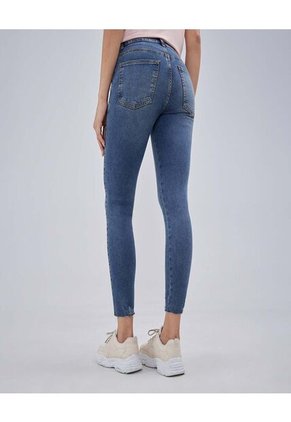 Jean Para Mujer Skinny Color Azul Medio Marca Ostu #40160423