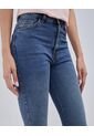 Jean Para Mujer Skinny Color Azul Medio Marca Ostu #40160423 de Ostu