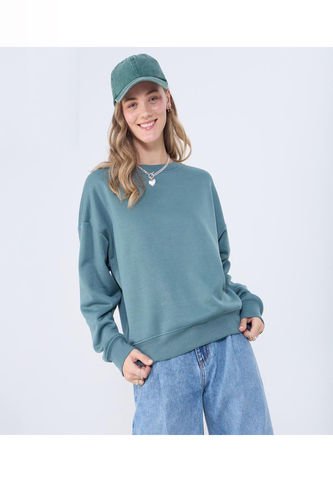 Buzo Para Mujer Cuello Redondo Color Verde  Marca Ostu #40060434 Ostu