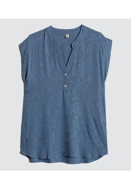 Blusa Para Mujer Manga Sisa Color Azul  Marca Ostu #40121077