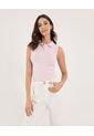 Polo Para Mujer Manga Sisa Color Rosa Marca Ostu #40110185 de Ostu