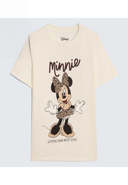 Camiseta Para Mujer Manga Corta Cuello Redondo Color Crema Marca Ostu #40092485