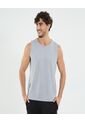 Camiseta Para Hombre Manga Sisa Cuello Redondo Color Gris Marca Ostu #60091607 de Ostu