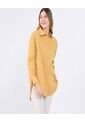 Camisa Para Mujer Manga Larga Color Amarillo  Marca Ostu #40010159 de Ostu
