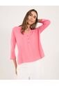 Blusa Para Mujer Manga 3/4 Color Salmon Marca Ostu #40121117 de Ostu