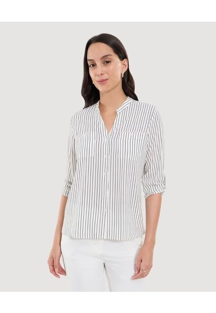 Blusa Para Mujer Manga 3/4 Color Crudo Marca Ostu #40121155