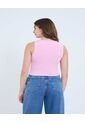 Camiseta Para Mujer Crop Top Manga Sisa Color Rosa Marca Ostu #40092329 de Ostu
